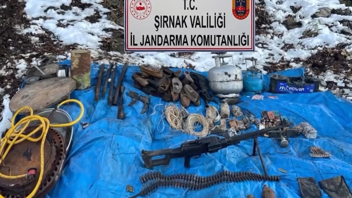 Şırnak Cudi Dağı’nda cephanelik ele geçirildi